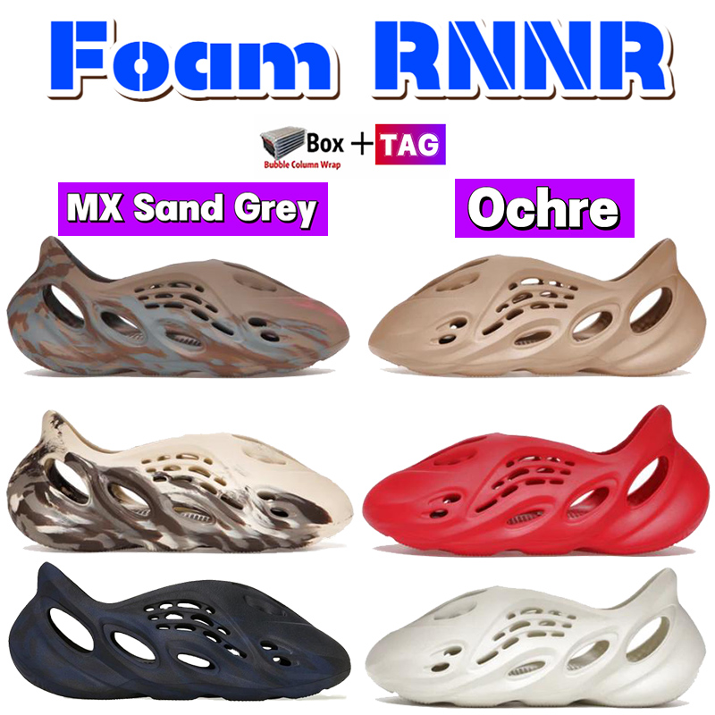 Designer Foam RNNR Mens Sandals MX Cream Clay Ochre Vermillion Triple Black Women Fashion Slippers Mineral Blue MX Moon Grey Sand Bone White Flat Slides With Box, #10- bubble wrap packaging
Designer Foam RNNR Mens Sandals MX Cream Clay Ochre Vermillion Triple Black Women Fashion Slippers Mineral Blue MX Moon Grey Sand Bone White Flat Slides With Box, #10- bubble wrap packaging