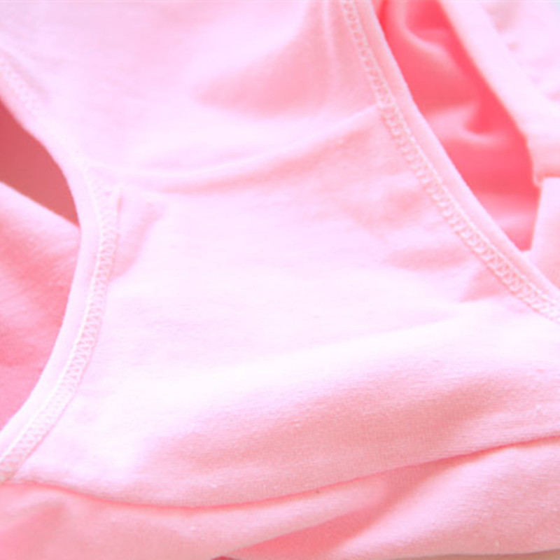 10pc/lot Solid Girls Panties for Teenagers Girl Briefs Underwear Solid Student Underwear Cotton Underpants Teenage Children Y0126