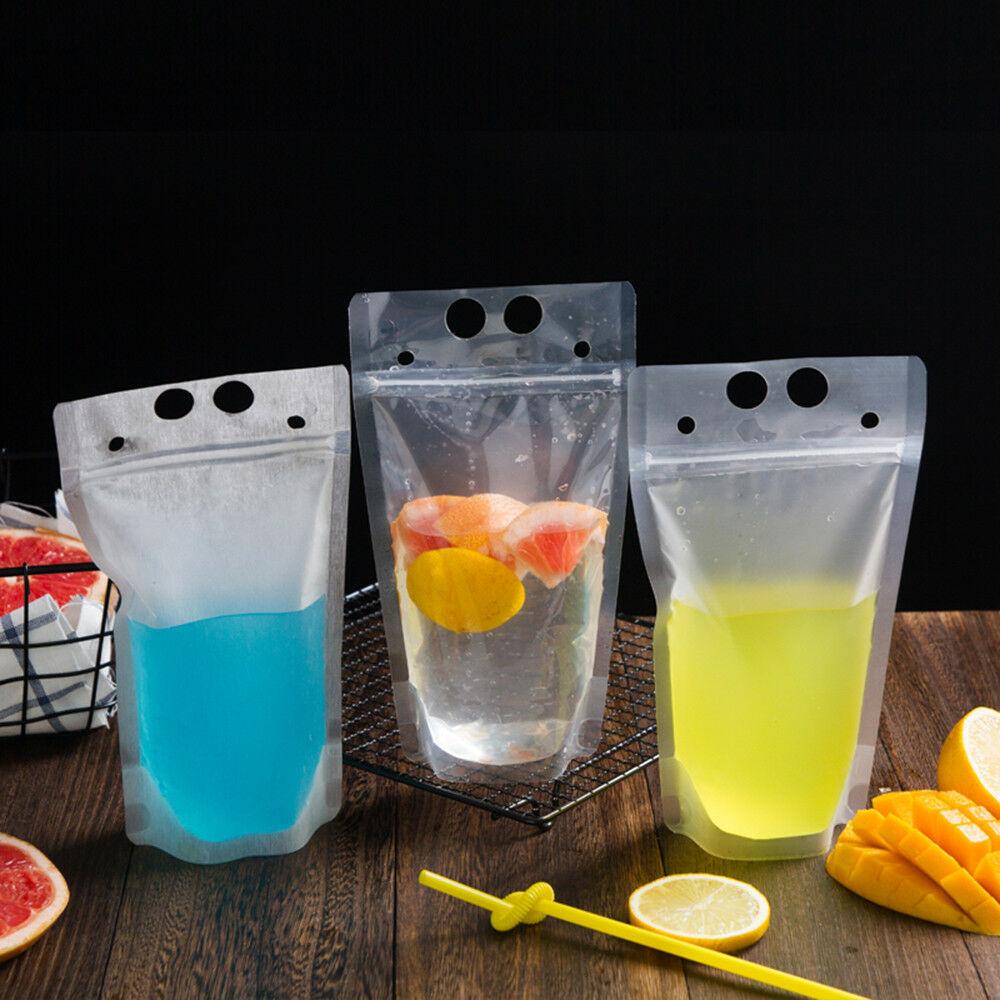 

Coffee Juice Drinking Plastic Bags Transparent Drink Pouches Clear Beverage Bag Frosted Self Sealed Milk Portable