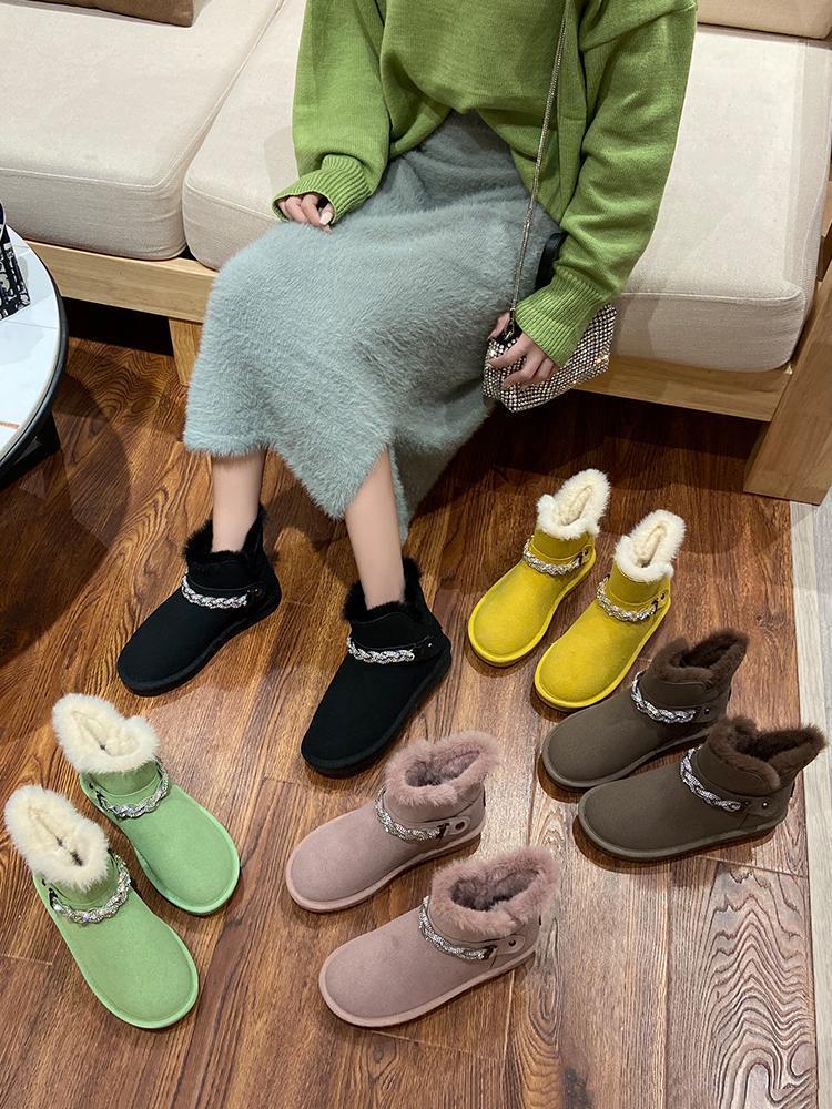 Snow boots womens fur all-in-one short boots 2020 new Korean version of wild plus velvet thick cotton shoes women's winter1, Green
Snow boots womens fur all-in-one short boots 2020 new Korean version of wild plus velvet thick cotton shoes women's winter1, Green