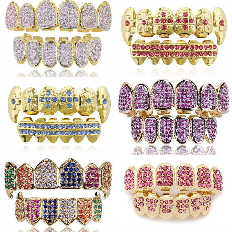 18K Real Gold Punk Hiphop Multicolor CZ Zircon Vampire Teeth Fang Grillz Diamond Grills Braces Tooth Cap Rapper Jewelry for Cosplay 647 K2
18K Real Gold Punk Hiphop Multicolor CZ Zircon Vampire Teeth Fang Grillz Diamond Grills Braces Tooth Cap Rapper Jewelry for Cosplay 647 K2