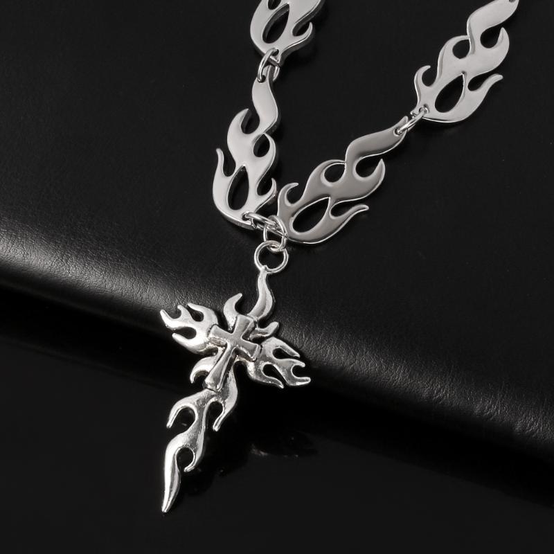 Harajuku Flame Necklace Vintage Dark Gothic Hollow Cross Pendant Tide Cool Harajuku Street Men And Women Jewelry
Harajuku Flame Necklace Vintage Dark Gothic Hollow Cross Pendant Tide Cool Harajuku Street Men And Women Jewelry