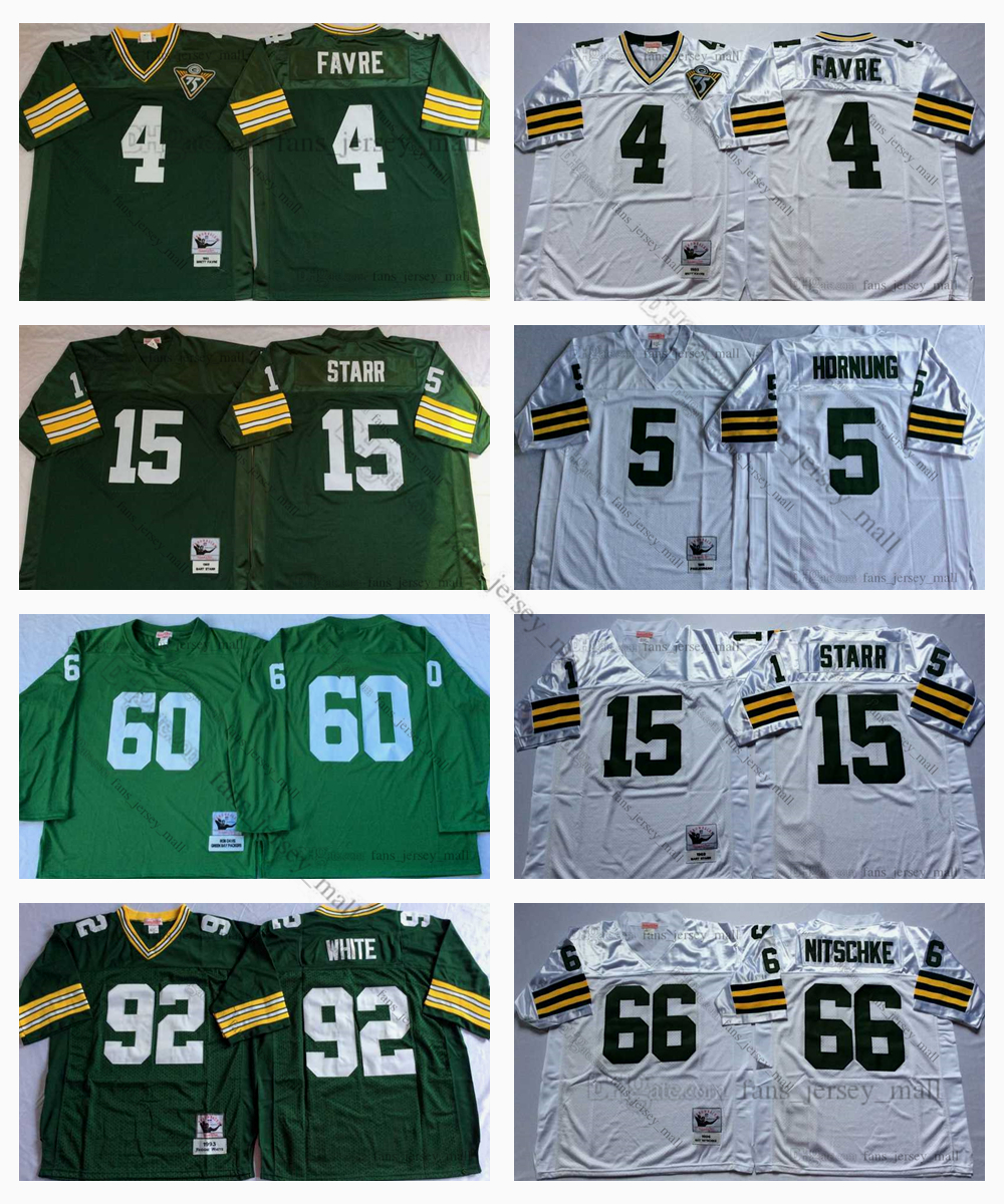 NCAA Vintage Football 15 Bart Starr Jersey 4 Brett Favre 66 Ray Nitschke 92 Reggie White 5 Paul Hornung Jones Green White Man Mitchell and Ness, Same as picture
NCAA Vintage Football 15 Bart Starr Jersey 4 Brett Favre 66 Ray Nitschke 92 Reggie White 5 Paul Hornung Jones Green White Man Mitchell and Ness, Same as picture