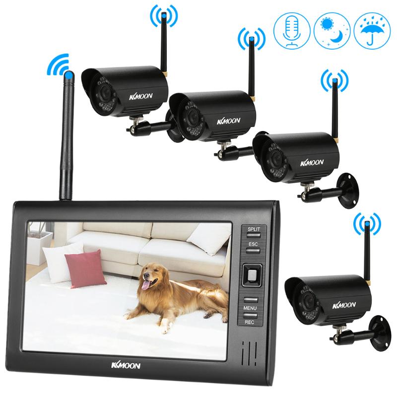 KKmoon Wireless 2.4GHz 7" TFT Digital LCD Display Monitor 4 Channel Quad DVR + 4 IR Night Vision Waterproof Camera
KKmoon Wireless 2.4GHz 7" TFT Digital LCD Display Monitor 4 Channel Quad DVR + 4 IR Night Vision Waterproof Camera
