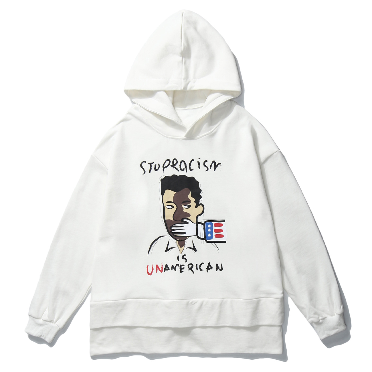 2021 New Hip Hop Streetwear Sweatshirts Reject Racial Discrimination Print Harajuku Hoodie Autumn Casual Cotton Hoodies Pullover 6175, White
2021 New Hip Hop Streetwear Sweatshirts Reject Racial Discrimination Print Harajuku Hoodie Autumn Casual Cotton Hoodies Pullover 6175, White