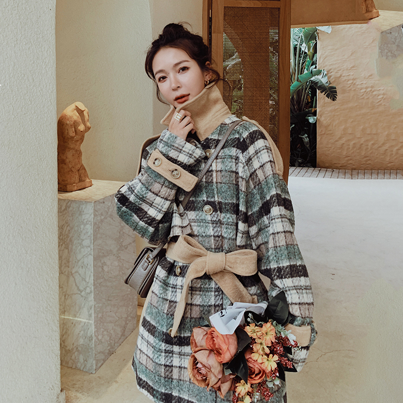2021 New Women's Wool Coat Warm New Winter Double Lapel Breasted Waistband Retro Fashion Tie Seam Plaid Jacket D1 Xw2z, Photo color
2021 New Women's Wool Coat Warm New Winter Double Lapel Breasted Waistband Retro Fashion Tie Seam Plaid Jacket D1 Xw2z, Photo color