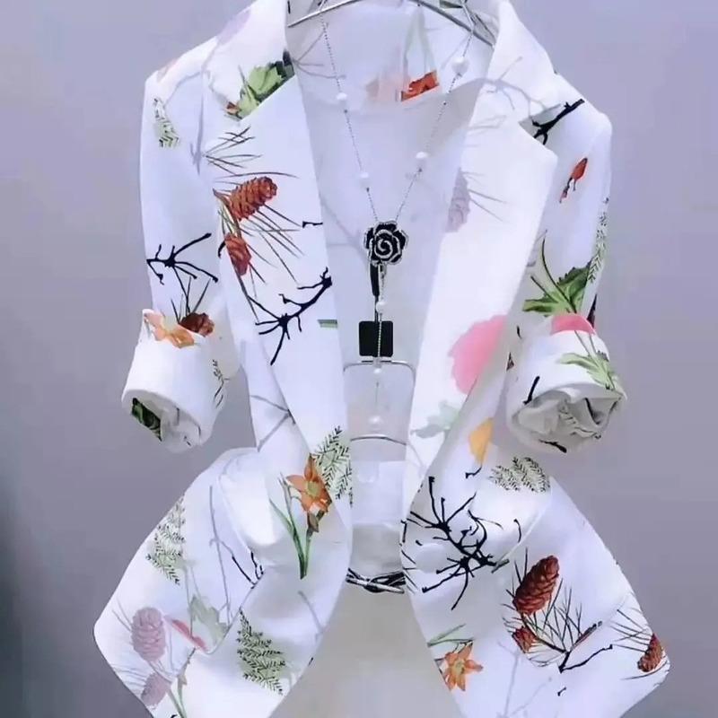 Women' Suits & Blazers Floral Print Sunscreen Slim Cardigan Thin For Women Coat Elegant Three Quarter Office Lady Autumn Jacket, Style 1
Women' Suits & Blazers Floral Print Sunscreen Slim Cardigan Thin For Women Coat Elegant Three Quarter Office Lady Autumn Jacket, Style 1