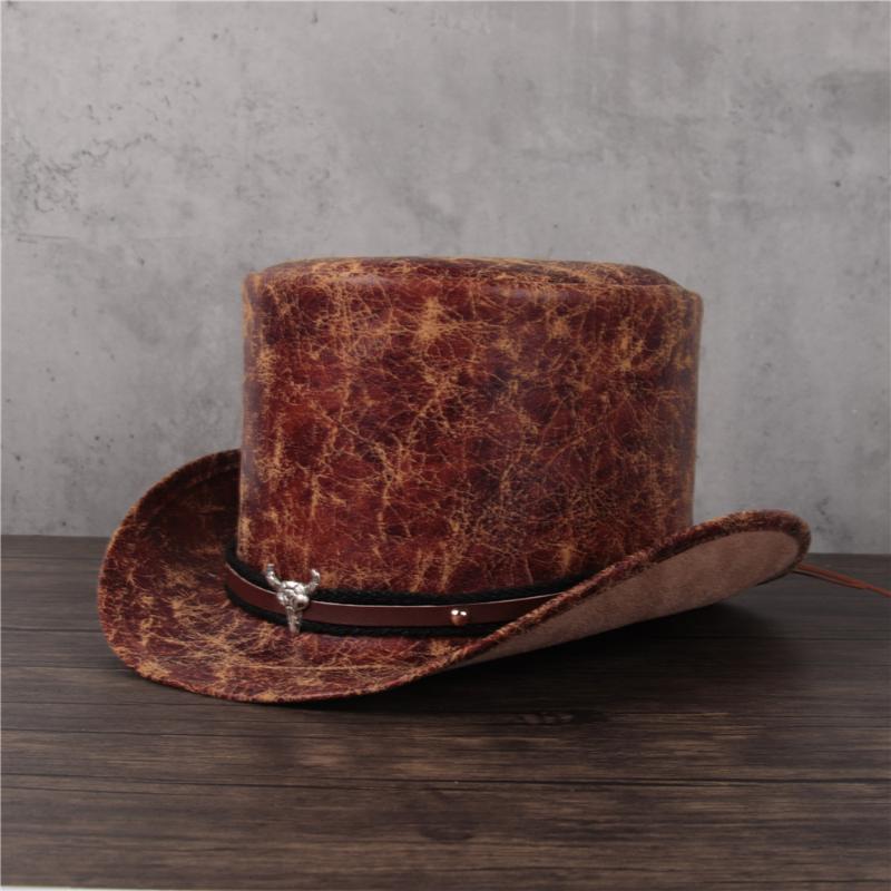Leather Top Hat For Women Men Fedora Hat Magic Flat Steampunk Cosplay Pork Pie Party Caps Dropshiping 13CM, Gold
Leather Top Hat For Women Men Fedora Hat Magic Flat Steampunk Cosplay Pork Pie Party Caps Dropshiping 13CM, Gold