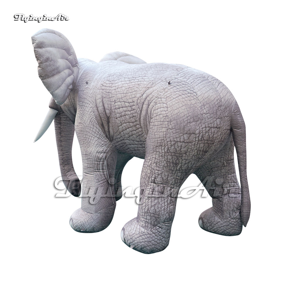 Outdoor Giant White Inflatable Elephant 2m Parade Performance Animal Mascot Balloon Blow Up Elephant For Circus Show And Zoo Event