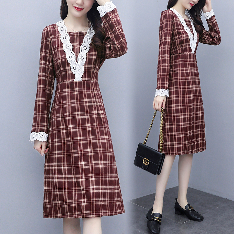 Womens Plaid Plus Size Dressed in Fat 100kg Woman Wear Long Sleeves Thin Spring Dress Casual Swing Clothes 7jx1, Black;gray
Womens Plaid Plus Size Dressed in Fat 100kg Woman Wear Long Sleeves Thin Spring Dress Casual Swing Clothes 7jx1, Black;gray