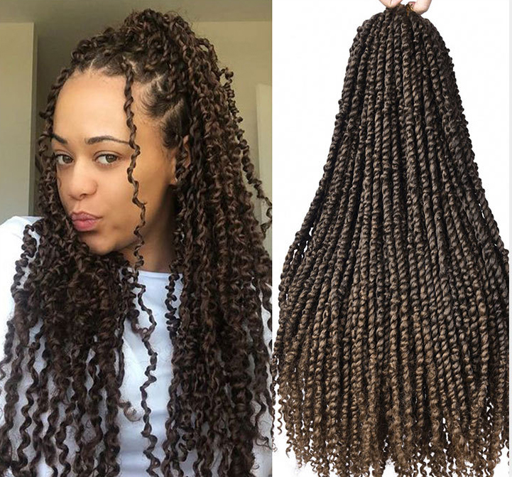 Pre-twisted Passion Twist Braiding Hair Extension 18 Inch Ombre Brown Crochet Braids 3D Cubic Twist Synthetic Braid Hair, Black
Pre-twisted Passion Twist Braiding Hair Extension 18 Inch Ombre Brown Crochet Braids 3D Cubic Twist Synthetic Braid Hair, Black