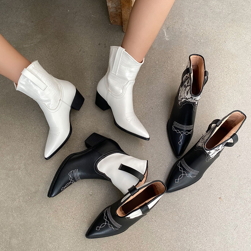 2021 Knight Autumn New Short Pointed to Chunky Toe Heel Cool Western Snakeskin Denim Boots 0BP7, White
2021 Knight Autumn New Short Pointed to Chunky Toe Heel Cool Western Snakeskin Denim Boots 0BP7, White
