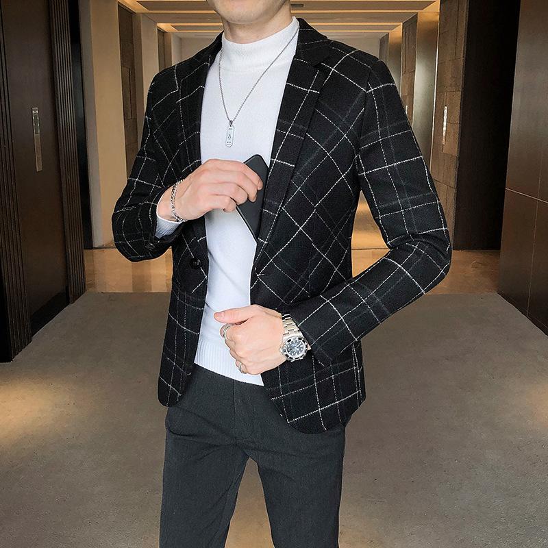 2020 Autumn New Style Teenager Male Korean-Style Trend Casual Plaid Slim Fit Wool Coat Suit, Green
2020 Autumn New Style Teenager Male Korean-Style Trend Casual Plaid Slim Fit Wool Coat Suit, Green