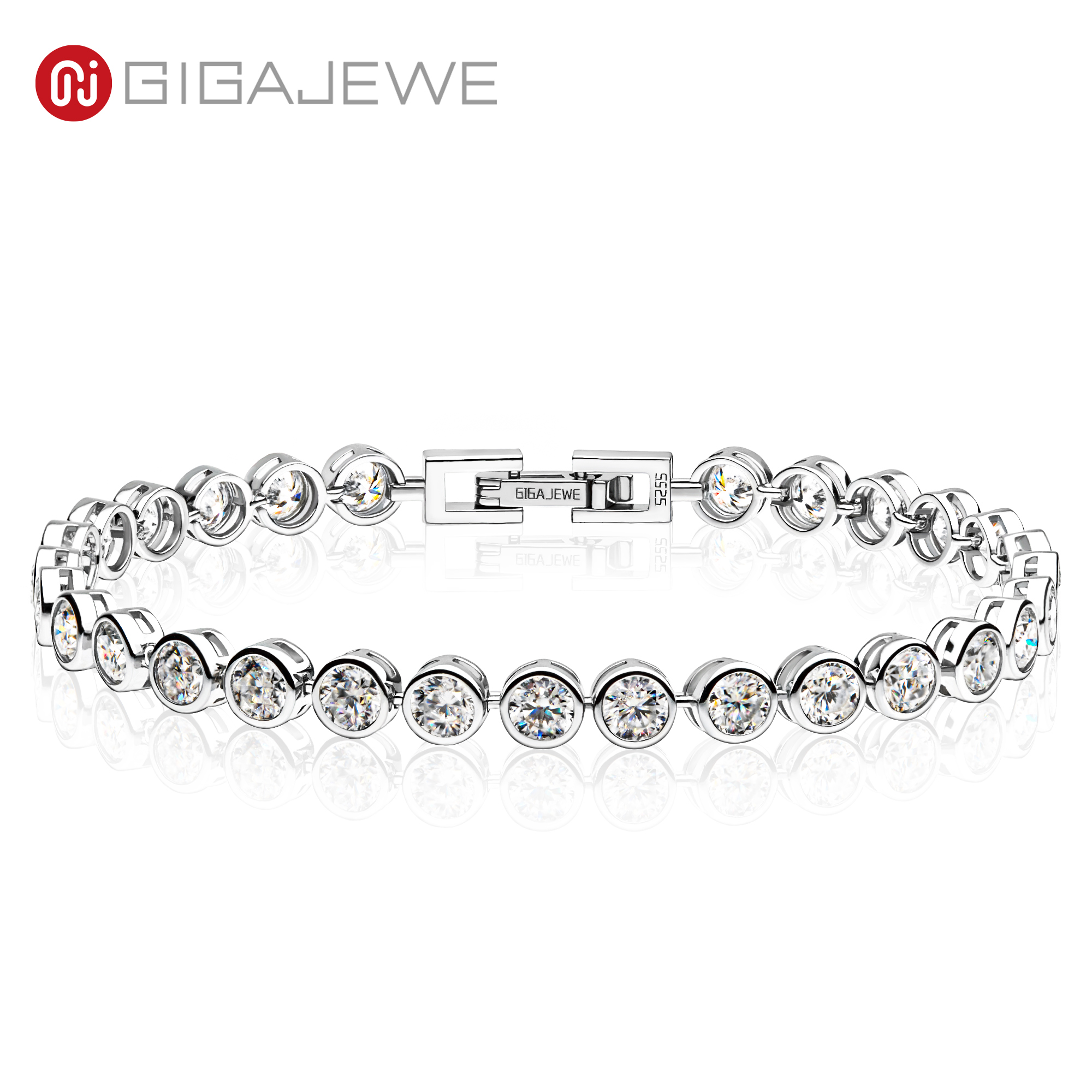 GIGAJEWE Moissanite Link Chain 7.2-9.3ct 4.0mm 24-31Pcs D Color Round Cut White Gold Plated 925 Silve Bubble Bracelet Woman Girlfriend Giftt GMSB-004
GIGAJEWE Moissanite Link Chain 7.2-9.3ct 4.0mm 24-31Pcs D Color Round Cut White Gold Plated 925 Silve Bubble Bracelet Woman Girlfriend Giftt GMSB-004