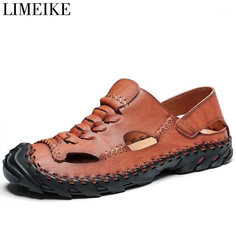 LIMEIKE New Summer Men Sandals Breathable Beach Sandals Men Casual Shoes High Quality Genuine Leather Men's Shoes1, Black
LIMEIKE New Summer Men Sandals Breathable Beach Sandals Men Casual Shoes High Quality Genuine Leather Men's Shoes1, Black