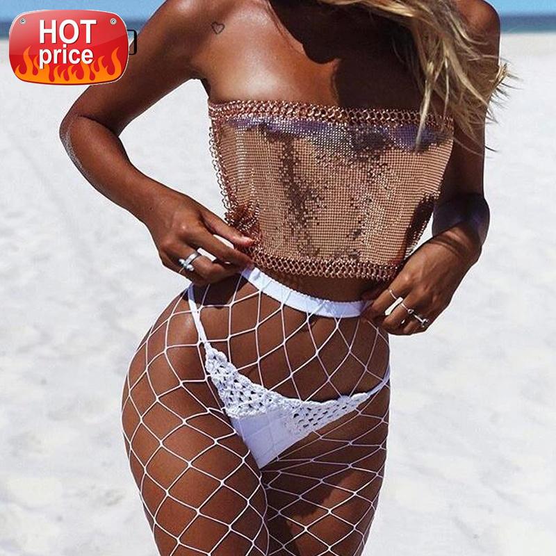 AKYZO 2017 Sexy Alloy Metal Crop Top Beach Fitness Women Summer Camis Sequin Adjustable Silver Chains Halter Tank Tops #pT96, White
AKYZO 2017 Sexy Alloy Metal Crop Top Beach Fitness Women Summer Camis Sequin Adjustable Silver Chains Halter Tank Tops #pT96, White