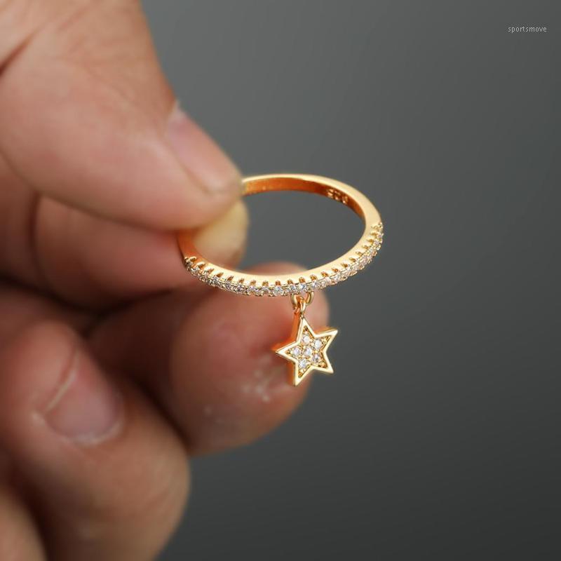 RongXing Delicate Small Star Dangle Thin Rings For Women White Gold Yellow Gold Color Crystal Zircon Wedding Stacking Ring Cz1
RongXing Delicate Small Star Dangle Thin Rings For Women White Gold Yellow Gold Color Crystal Zircon Wedding Stacking Ring Cz1