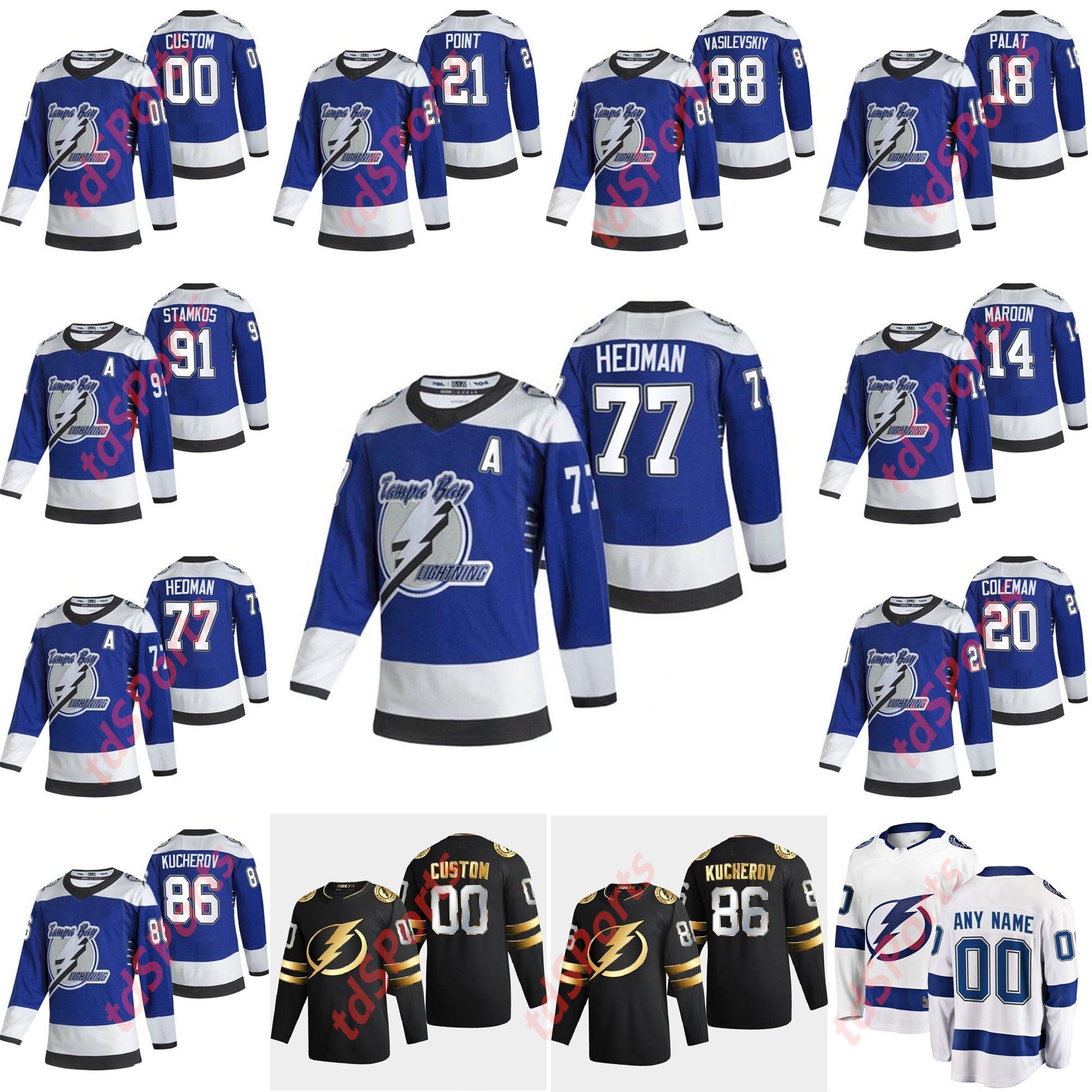 2021 Reverse Retro Tampa Bay Lightning Hockey Jersey Cedric Paquette Ryan Callahan Carter Verhaeghe Luke Witkowski Curtis McElhinney Custom, As shown in illustration
2021 Reverse Retro Tampa Bay Lightning Hockey Jersey Cedric Paquette Ryan Callahan Carter Verhaeghe Luke Witkowski Curtis McElhinney Custom, As shown in illustration