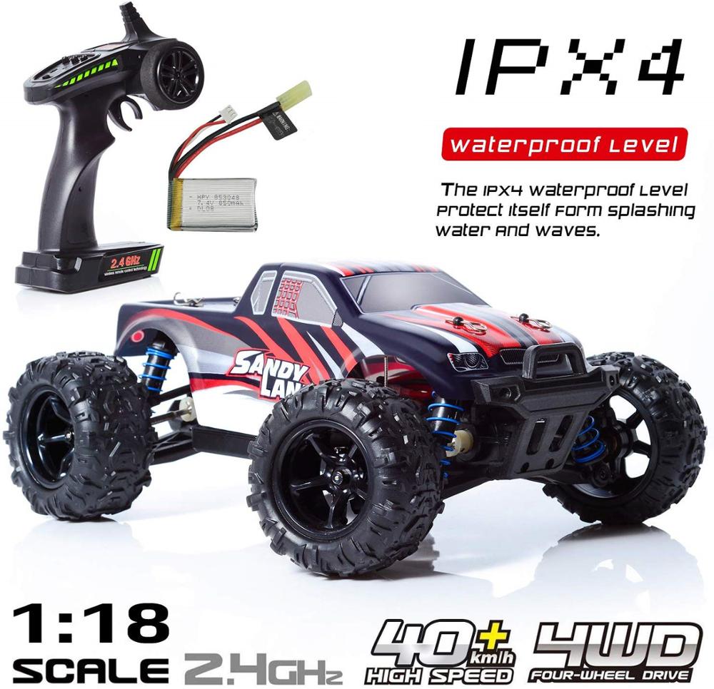 9300 RC Car Toy 1:18 2.4Ghz Radio 4WD Terrain Electric Remote Control Off Road Truck IPX4 Waterproof Fast 30+ MPH RC Vehicle