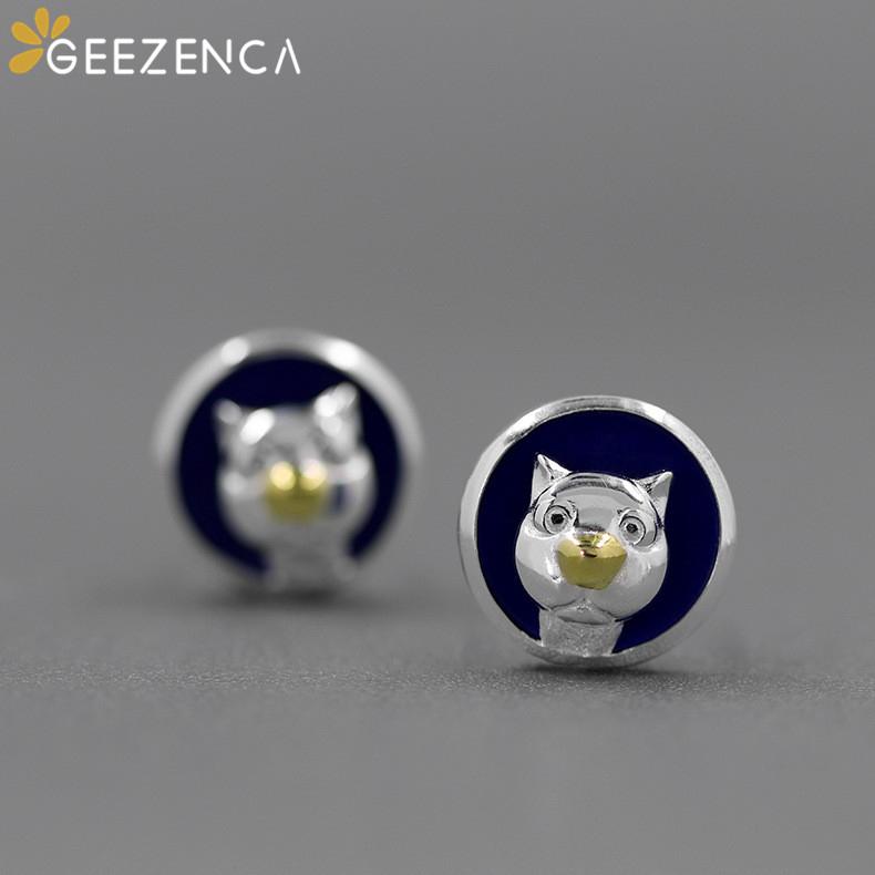 Original Design 925 Sterling Silver Lapis Lazuli Cat Selfie Women's Stud Earring Fine Jewelry Cute Romantic Earrings Girl Gift
Original Design 925 Sterling Silver Lapis Lazuli Cat Selfie Women's Stud Earring Fine Jewelry Cute Romantic Earrings Girl Gift