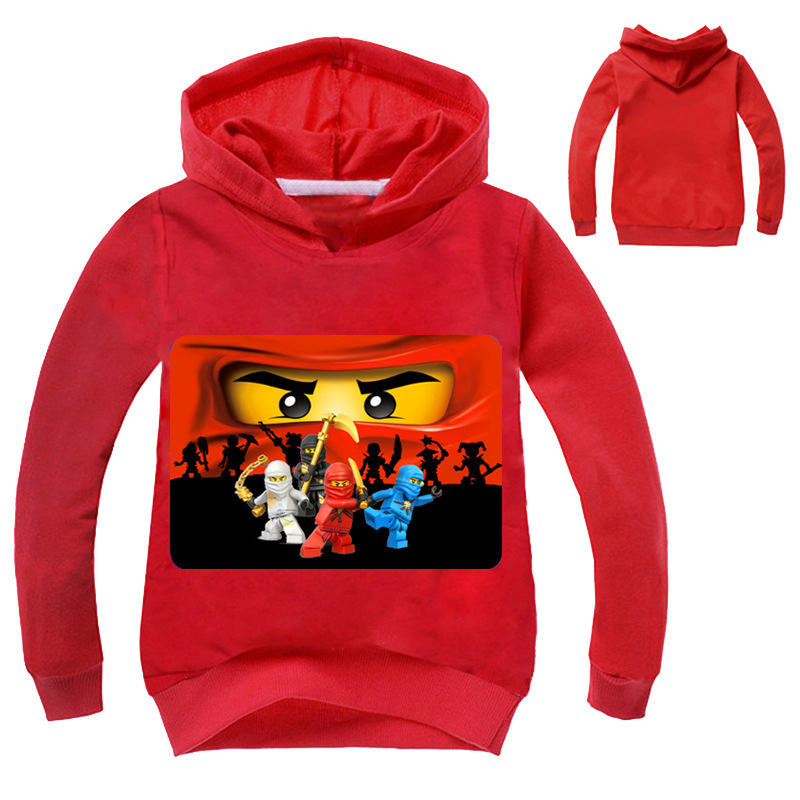 Boys Outwear Ninja Hoodies Cartoon Costumes Clothes T shirts Children's Sweatshirts For Boys Kids Tops 201126