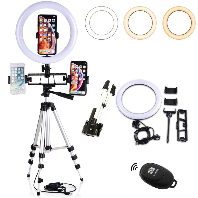 Dimmable LED Ring Light Photo Studio Camera Lighting YouTube Video Annular Lamp Tripod Selfie Stick Makeup Light with Bluetooth
Dimmable LED Ring Light Photo Studio Camera Lighting YouTube Video Annular Lamp Tripod Selfie Stick Makeup Light with Bluetooth