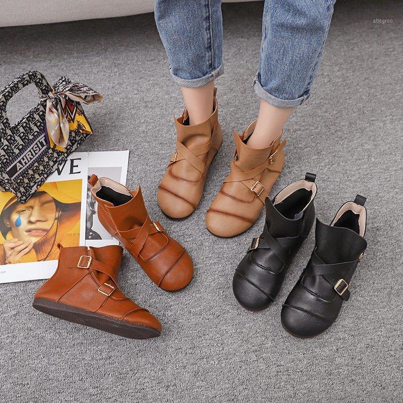 Woman Dropshipping PU Leather Ankle Boots Women Casual Soft Sole Short Botas Mujer Winter Vintage Buckle Flat Cowboy Shoes1, Apricot
Woman Dropshipping PU Leather Ankle Boots Women Casual Soft Sole Short Botas Mujer Winter Vintage Buckle Flat Cowboy Shoes1, Apricot