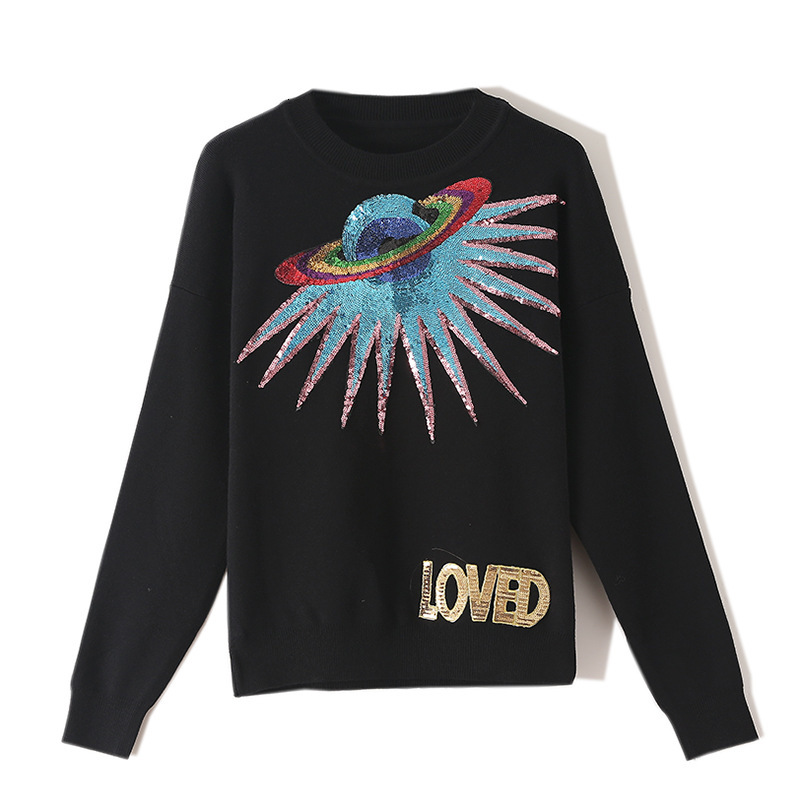 2021 New Warms Way Autumn Ufo Planet Sequins Letters Knit Pullovers Female Sweater Jumper Long Sleeve Loved Letter B3vj, Blue
2021 New Warms Way Autumn Ufo Planet Sequins Letters Knit Pullovers Female Sweater Jumper Long Sleeve Loved Letter B3vj, Blue