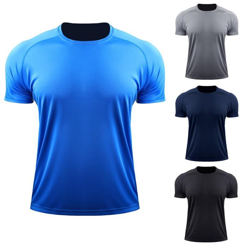 Quick-drying Breathable High Elasticity Bottoming Round Collar T-shirt Sports Tops Men Summer Running T-shirt Short Sleeve1, Blue
Quick-drying Breathable High Elasticity Bottoming Round Collar T-shirt Sports Tops Men Summer Running T-shirt Short Sleeve1, Blue