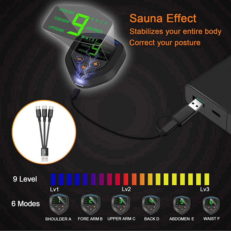 ABS Muscle Stimulator Hip Trainer Electric EMS Abdominal Stimulator Fitness Massage Slimming Massager Body Shaping LED Display 201124