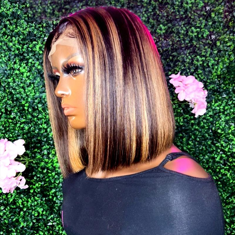 #27 Highlight Color Bob Wig 150% Ombre Lace Front Human Hair Wigs For Women Blonde 4x4 Colored Remy Brazilian Straight Lace Wigs, 4x4 lace wig 
#27 Highlight Color Bob Wig 150% Ombre Lace Front Human Hair Wigs For Women Blonde 4x4 Colored Remy Brazilian Straight Lace Wigs, 4x4 lace wig
