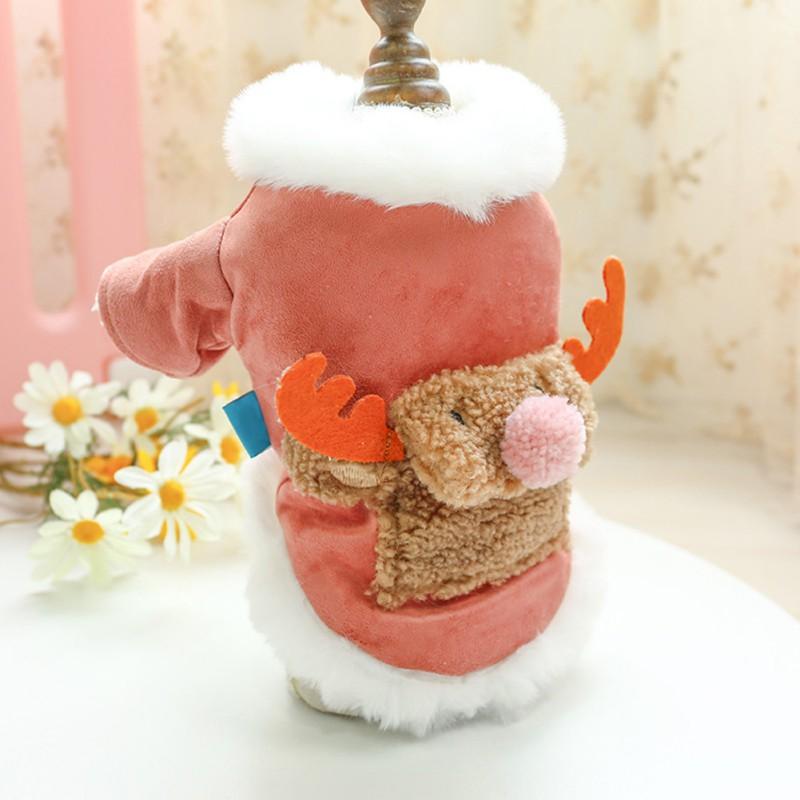 Pet Winter Cotton-padded Clothes Pink Nose Elk Design Fashion Cute Fleece Thickened Soft Warm Pet Dog Clothes
Pet Winter Cotton-padded Clothes Pink Nose Elk Design Fashion Cute Fleece Thickened Soft Warm Pet Dog Clothes