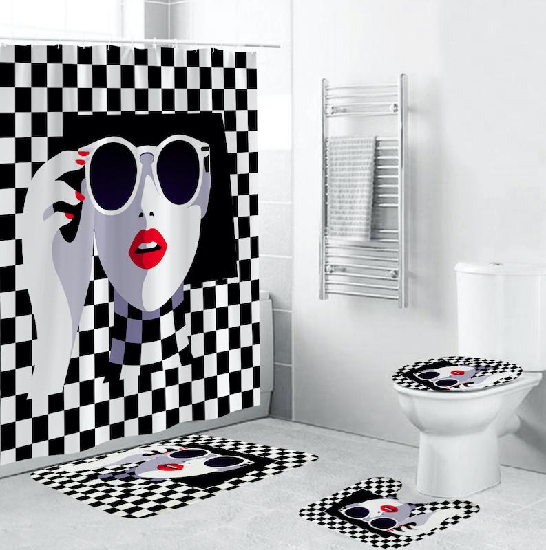 4 Non-Slip Toilet Polyester Cover Mat Sunglasses Girl Design Bathroom Mat Toilet Carpet Floor Carpet Foot Door
4 Non-Slip Toilet Polyester Cover Mat Sunglasses Girl Design Bathroom Mat Toilet Carpet Floor Carpet Foot Door