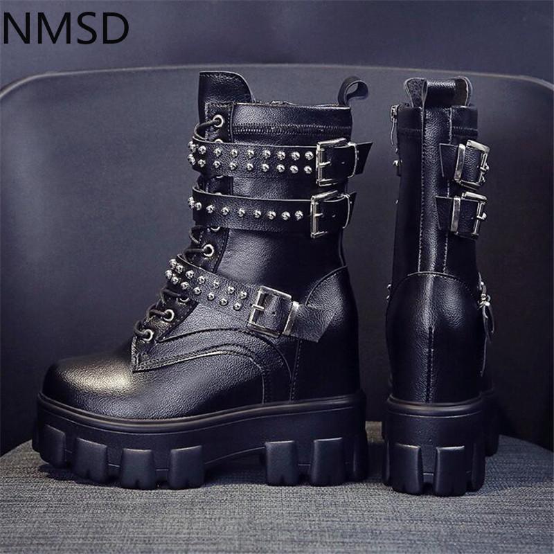 New 2020 Thick Heel Ankle Boots Lace Up Chunky Boots Women High Heels Autumn Winter Woman Shoes Rivet Warm Platform Shoes, Black
New 2020 Thick Heel Ankle Boots Lace Up Chunky Boots Women High Heels Autumn Winter Woman Shoes Rivet Warm Platform Shoes, Black