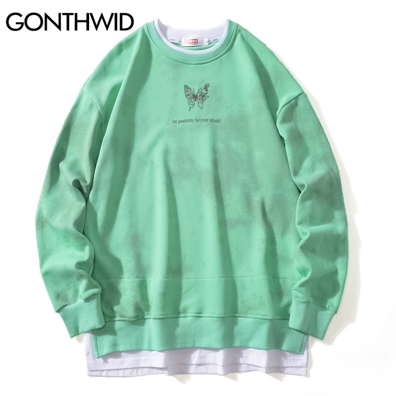 Hoodies Sweatshirts Streetwear Hip Hop Butterfly Rose Print Fake 2 Pieces Pullover Sweatshirt Mens Fashion Casual Tops, Black
Hoodies Sweatshirts Streetwear Hip Hop Butterfly Rose Print Fake 2 Pieces Pullover Sweatshirt Mens Fashion Casual Tops, Black