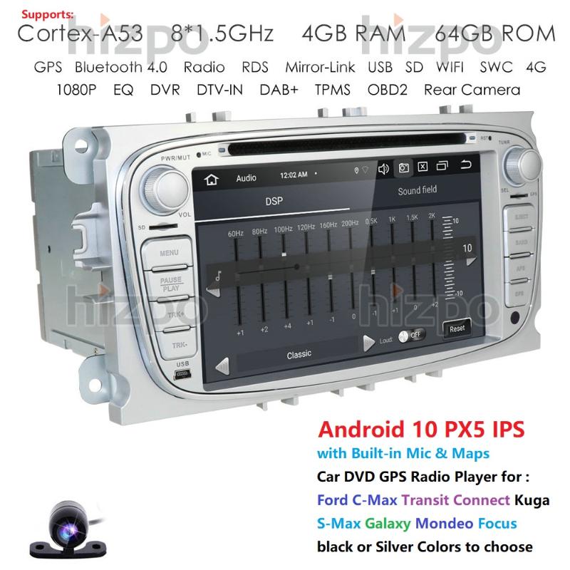 Octa Core 4G Android 10 Car DVD Player 2 Din radio GPS Navi for Focus Mondeo Kuga C-MAX S-MAX Galaxy Audio Stereo Head Unit
Octa Core 4G Android 10 Car DVD Player 2 Din radio GPS Navi for Focus Mondeo Kuga C-MAX S-MAX Galaxy Audio Stereo Head Unit