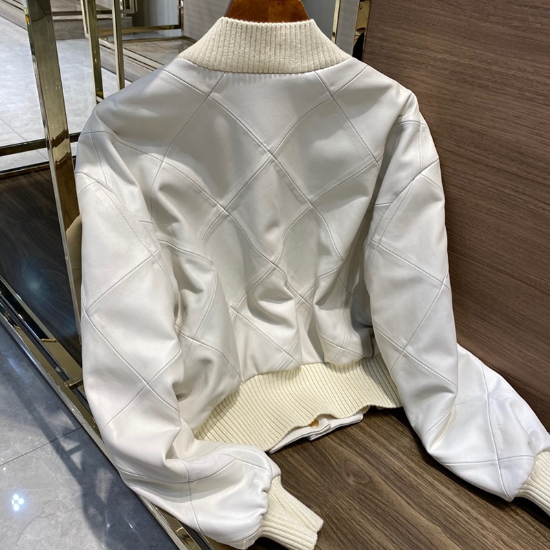 Women Genuine Leather Coat New Fashion Winter Lady Real Sheepskin Jackets Single-breasted High Quality Leather Coats 201226