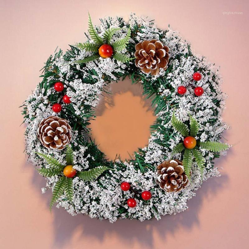 

Handmade Artificial Christmas Wreath Decorations For Indoors Outdoors Front Door Trees Decor Hanging Decorations 20/30cm1, As pic
