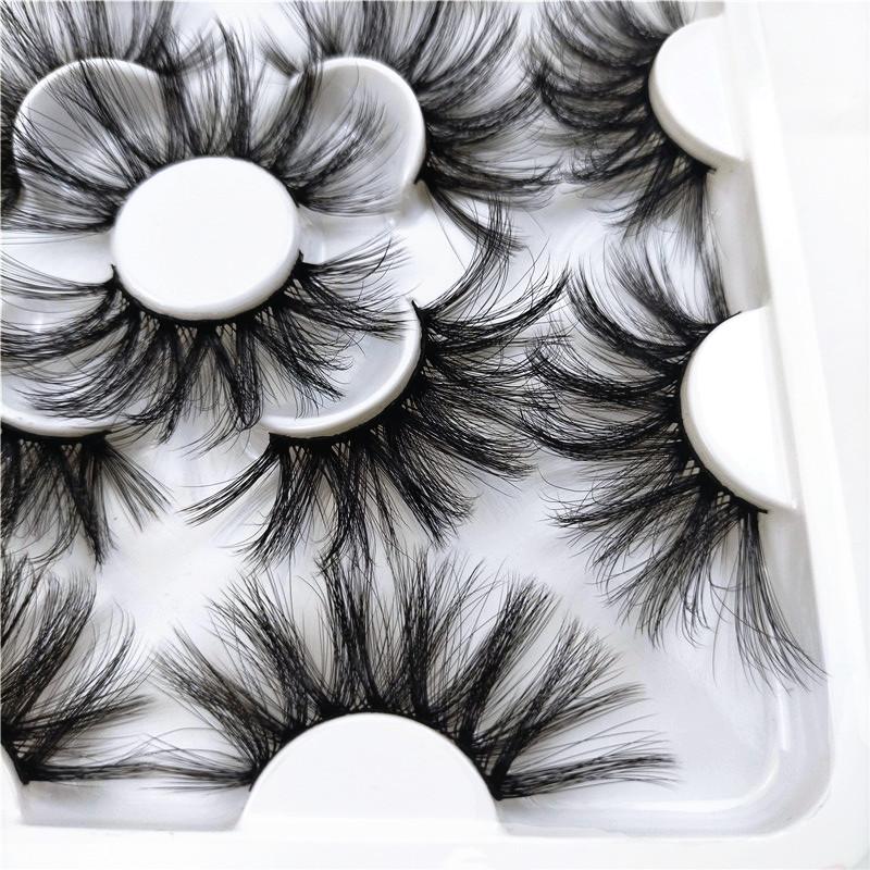 7 pairs of 25mm 3D mink lashes natural long eyelashes mink, fluffy false eyelashes eye makeup