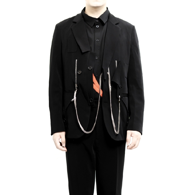 2021 New S-6xl!! Casual-style Men's Suit Black Retro-chain Iron Department in Form of Chain Lapel DLAJ, Blue
2021 New S-6xl!! Casual-style Men's Suit Black Retro-chain Iron Department in Form of Chain Lapel DLAJ, Blue