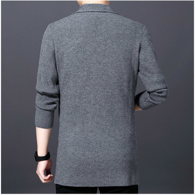 Cardigan Sweater Men Autumn X-long Knit Sweater Jackets Fahison Single Button Knitted Sweatercoat Mens Causal Cardigan Sweater 201022