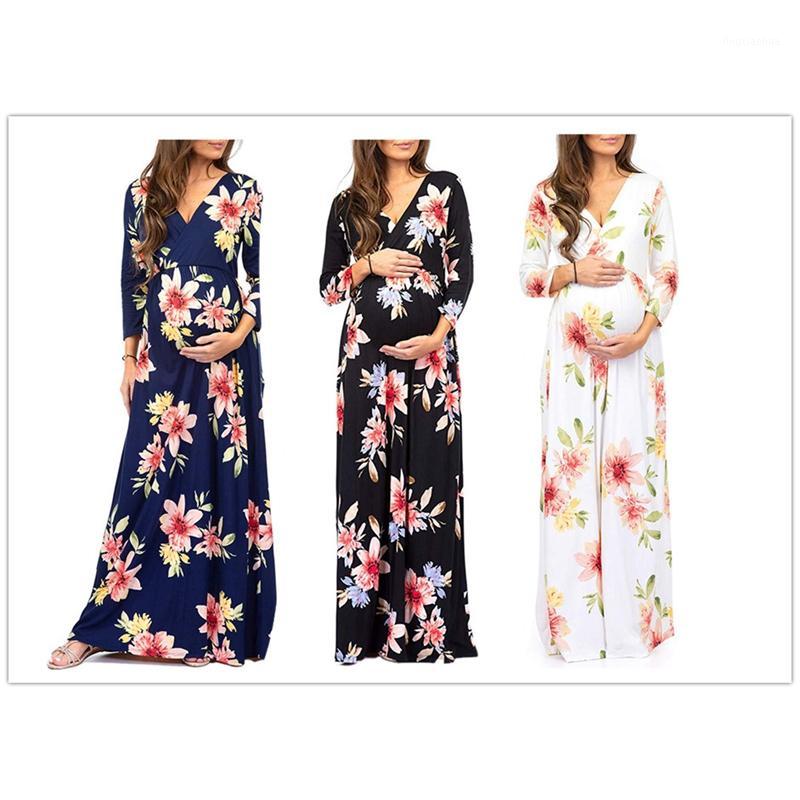 Maternity Dress Women Floral Print V-Neck Long Dress Pregnant Casual Clothes Breastfeeding Skirt1, Black
Maternity Dress Women Floral Print V-Neck Long Dress Pregnant Casual Clothes Breastfeeding Skirt1, Black