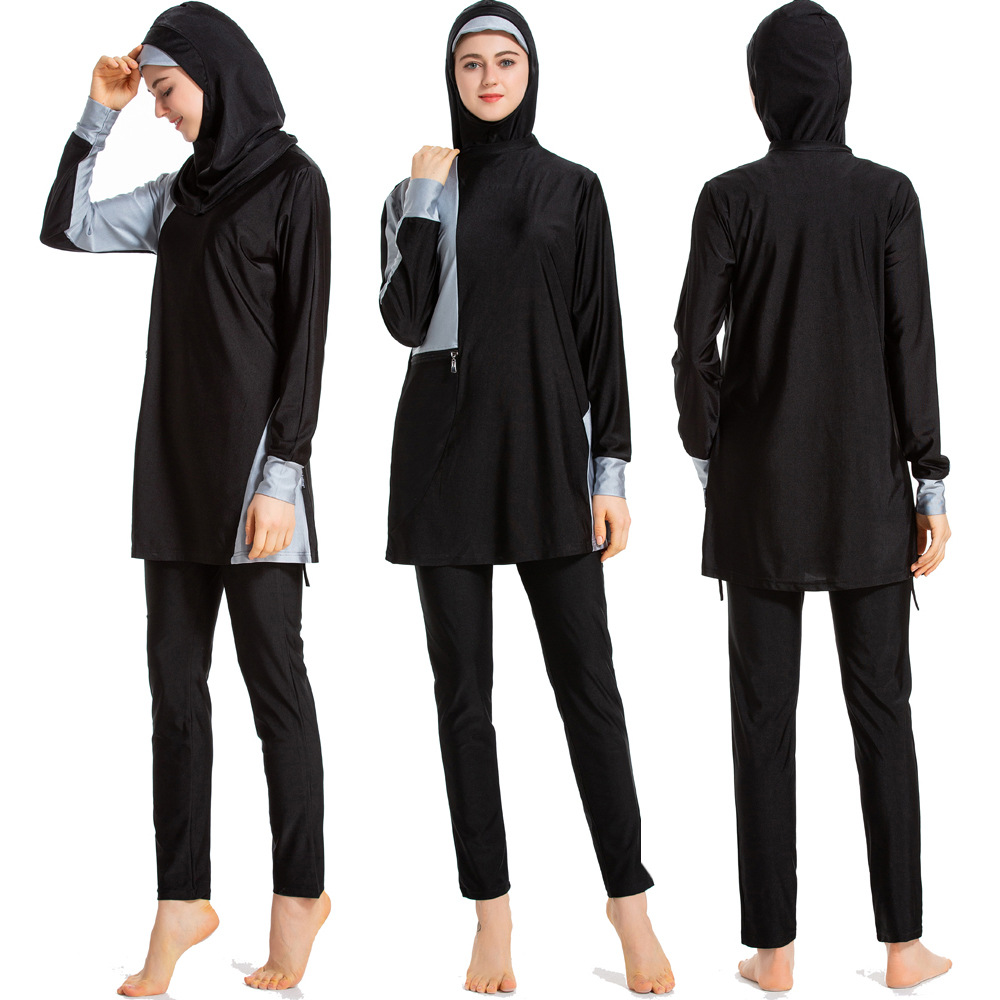 Muslim Swimwear Modest Arabic Islamic Women Swimsuits Burkini Bathing Suit Swim Surf Wear Sport 3 Piece Sets Plus Size Swimsuit, White
Muslim Swimwear Modest Arabic Islamic Women Swimsuits Burkini Bathing Suit Swim Surf Wear Sport 3 Piece Sets Plus Size Swimsuit, White