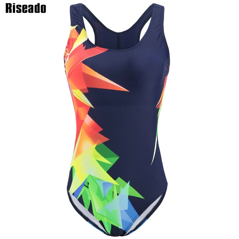 Riseado Competition Swimwear One Piece Swimsuit Racer Back Sport Swimming for Women Digital Print Bathing Suits Y200824, Blue
Riseado Competition Swimwear One Piece Swimsuit Racer Back Sport Swimming for Women Digital Print Bathing Suits Y200824, Blue