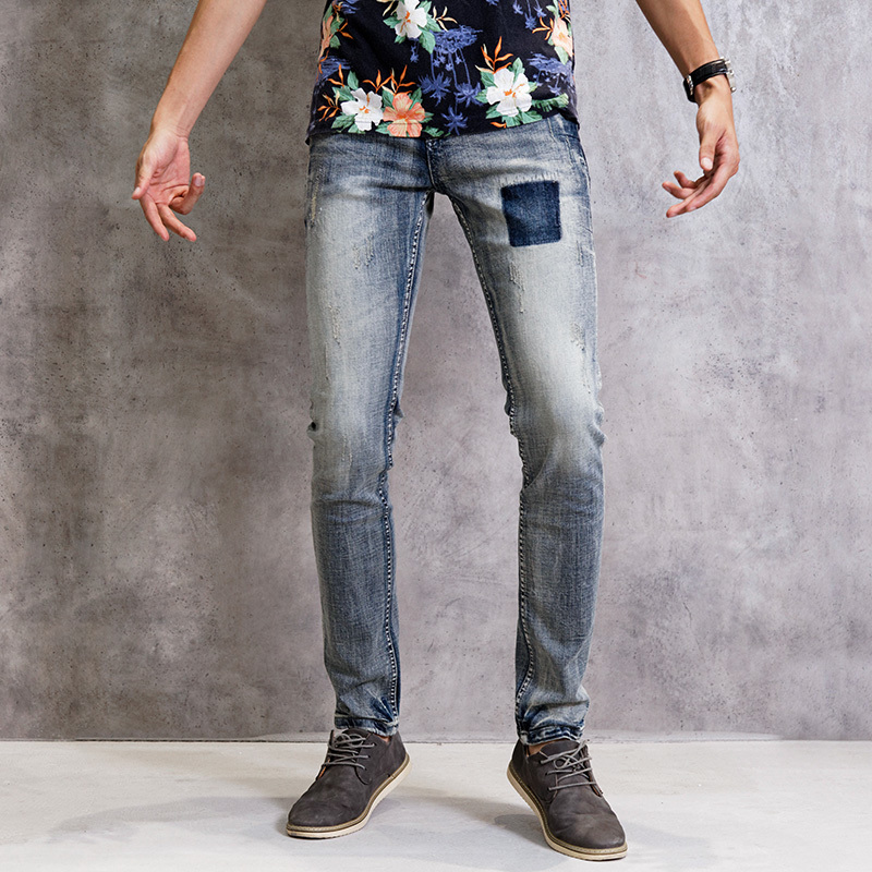 2021 New Top-quality Elastic Cotton Breeches Classic Quality Men Torn Jeans Tyou, Blue
2021 New Top-quality Elastic Cotton Breeches Classic Quality Men Torn Jeans Tyou, Blue