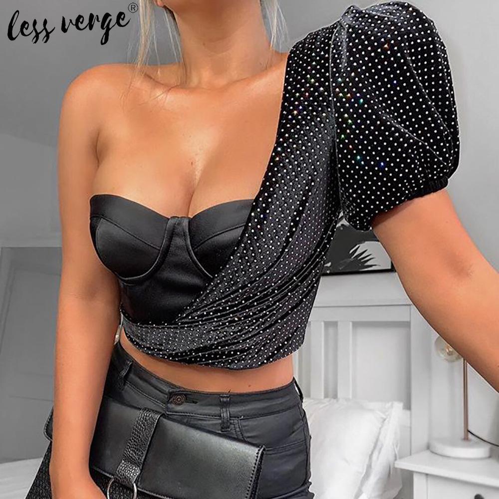 Polka dot black corset blouse shirt Women Off shoulder puff sleeve vintage blouses tops Sexy strapless bustier crop top blusas T200321
Polka dot black corset blouse shirt Women Off shoulder puff sleeve vintage blouses tops Sexy strapless bustier crop top blusas T200321