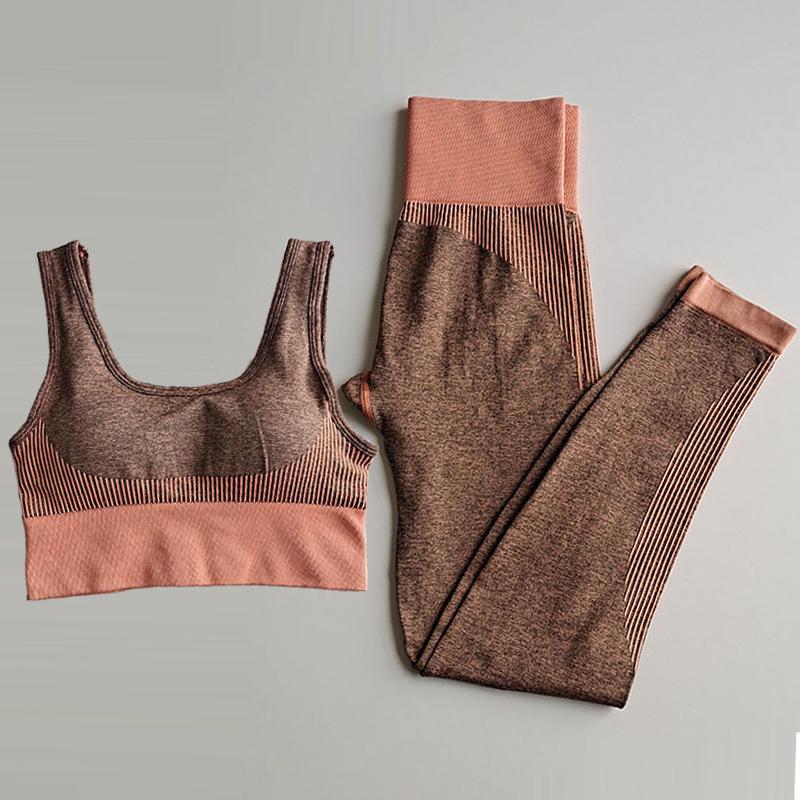 Seamless Yoga Set Women Striped Workout Clothing Sportswear High Waist Gym Leggings+Padded Sports Bra 2 Piece Fitness Sport Suit, Dark gray bra
Seamless Yoga Set Women Striped Workout Clothing Sportswear High Waist Gym Leggings+Padded Sports Bra 2 Piece Fitness Sport Suit, Dark gray bra