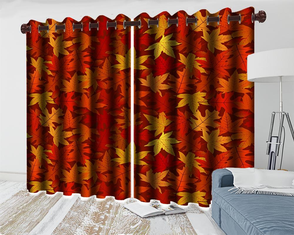 Romantic Maple Curtain Fiery Golden Autumn Curtain Living Room Bedroom Beautiful 3d Blackout, As pic
Romantic Maple Curtain Fiery Golden Autumn Curtain Living Room Bedroom Beautiful 3d Blackout, As pic