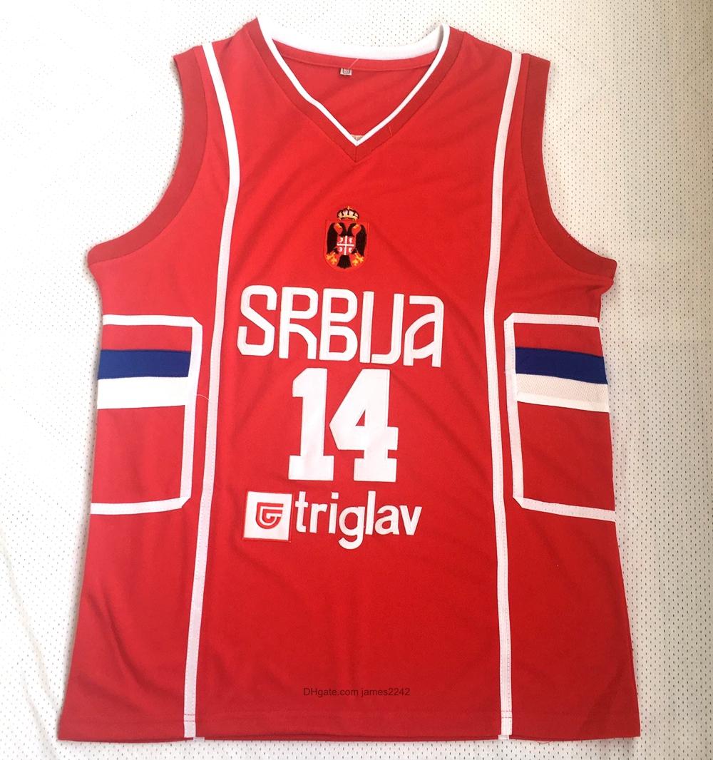 European Serbia Nikola 14 Basketball Jersey Men Embroidery Stitches Top Quality Shirts Sport Team Red Size S-2XL Fast Shipping, Black;red
European Serbia Nikola 14 Basketball Jersey Men Embroidery Stitches Top Quality Shirts Sport Team Red Size S-2XL Fast Shipping, Black;red