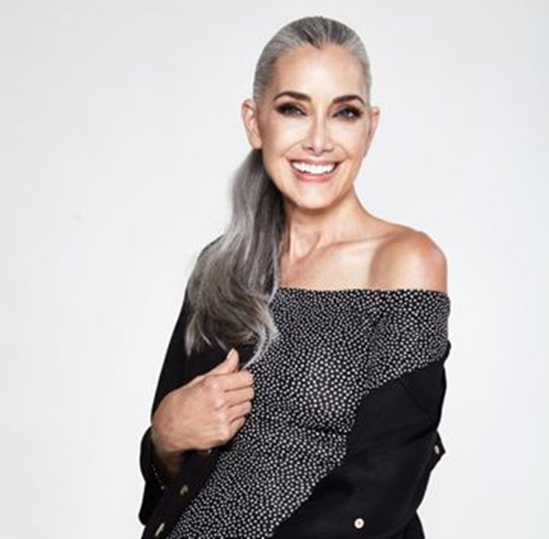 Salt and pepper brown blonde wavy gray hair ponytail hairpiece wraps wet wavy human hair natural highlights brown blonde 120g